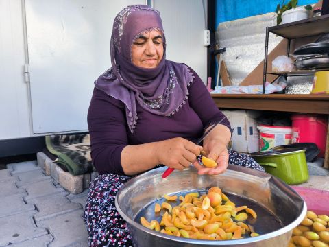 Kayısı Reçeli için kazanlar kaynıyor